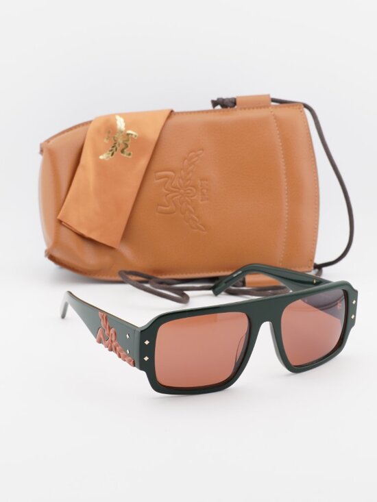 MCM MW0022 96J Square Sunglasses – Green / Roviex main image 5